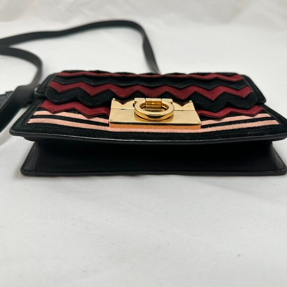 Salvatore Ferragamo Multicolor Suede Aileen Shoulder Bag - Picture 4 of 12